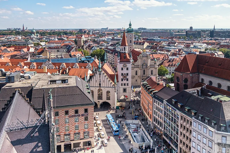 Praça Central Marienplatz, Munique, Alemanha